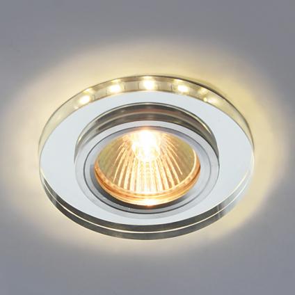 Светильник Росток CV7061 MR16+LED 3W 3000K AL CL зеркальный/серебряный